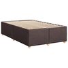 vidaXL Κρεβάτι Boxspring με Στρώμα Σκούρο Καφέ 120x190 εκ Υφασμάτινο