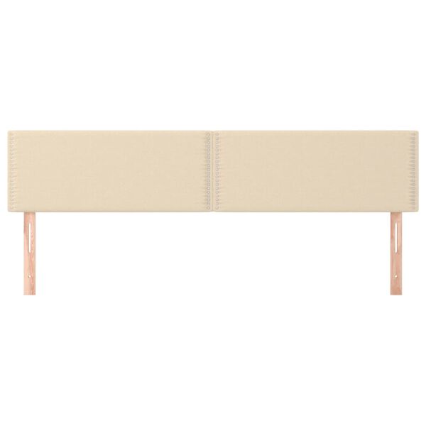 vidaXL Κεφαλάρια Κρεβατιού 2 τεμ. Κρεμ 90x5x78/88 εκ. Υφασμάτινο