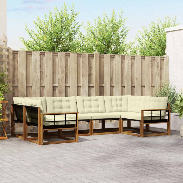 vidaXL &Sigma;&epsilon;&iota;&rho;ά &Kappa;&alpha;&nu;&alpha;&pi;έ &Epsilon;&xi;&omega;&tau;&epsilon;&rho;&iota;&kappa;&omicron;ύ &mu;&epsilon; &mu;&alpha;&xi;&iota;&lambda;ά&rho;&iota; 6 pcs &Phi;&upsilon;&sigma;&iota;&kappa;ό &kappa;&alpha;&iota; &Kappa;&rho;έ&mu;&alpha;