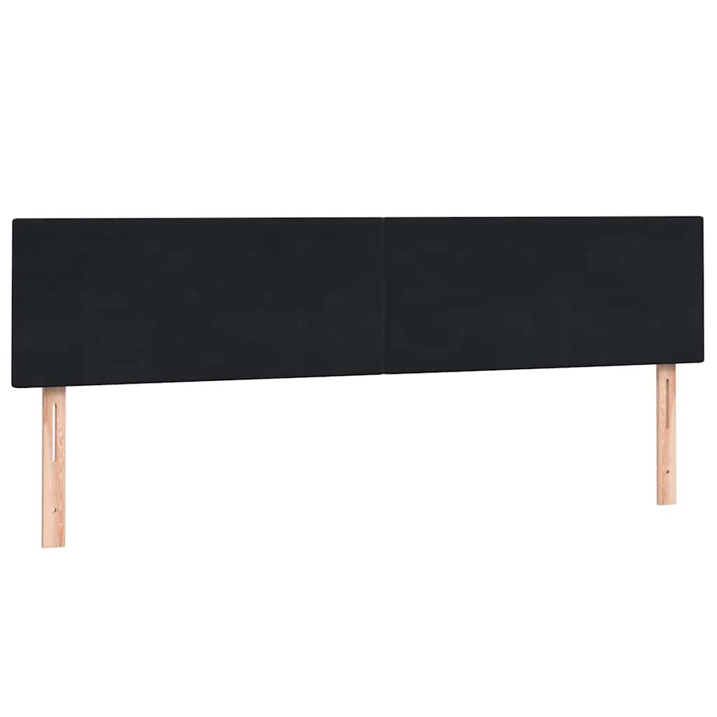 vidaXL Κρεβάτι Box Spring με στρώματα Μαύρο 180x220 cm Βελούδινο