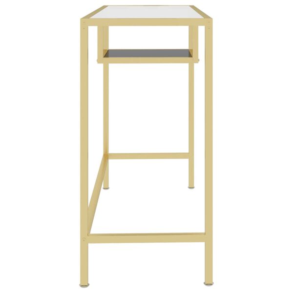 vidaXL Γραφείο Υπολογιστή Διάφανο 100 x 36 x 74 εκ. από Ψημένο Γυαλί