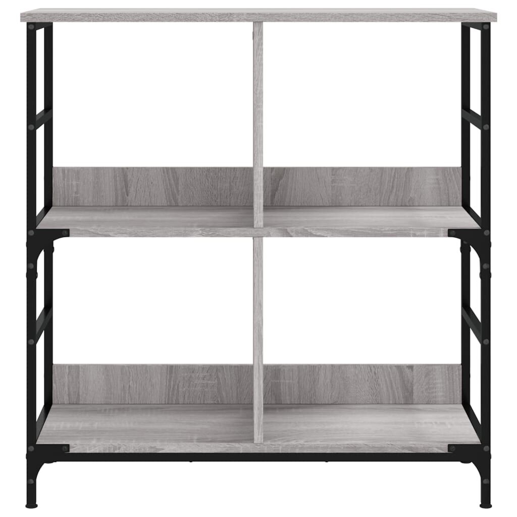 vidaXL Βιβλιοθήκη Γκρι Sonoma 78,5x33x82 εκ. Επεξεργασμένο Ξύλο