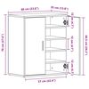 vidaXL Παπουτσοθήκη Sonoma Δρυς 60 x 35 x 70 εκ. από Επεξ. Ξύλο