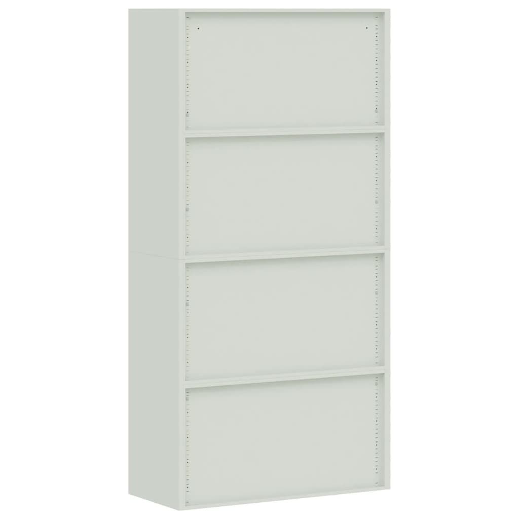 vidaXL Αρχειοθήκη Ανοιχτό Γκρι & Σκούρο Γκρι 90x40x180 εκ. Ατσάλινη