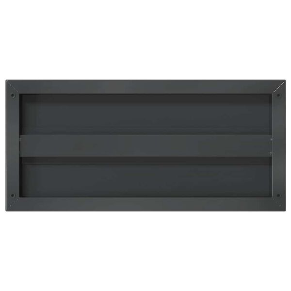 vidaXL Ράφια Τοίχου 2 τεμ. Μαύρο 50x23,5x3 εκ. Ανοξείδωτο Ατσάλι