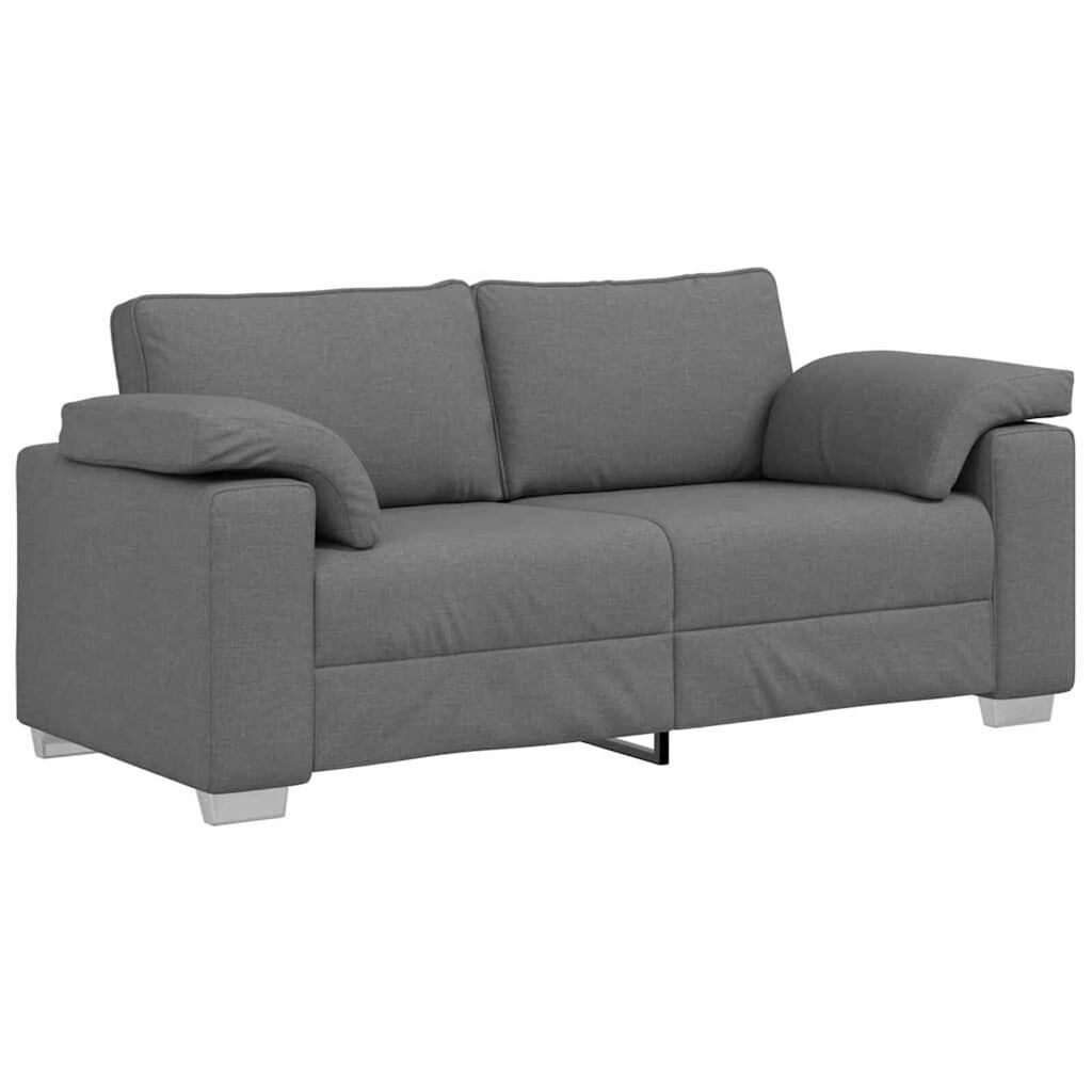 vidaXL Καναπές με μαξιλάρι Σκούρο γκρι 180 x 77 x 82 εκ ύφασμα