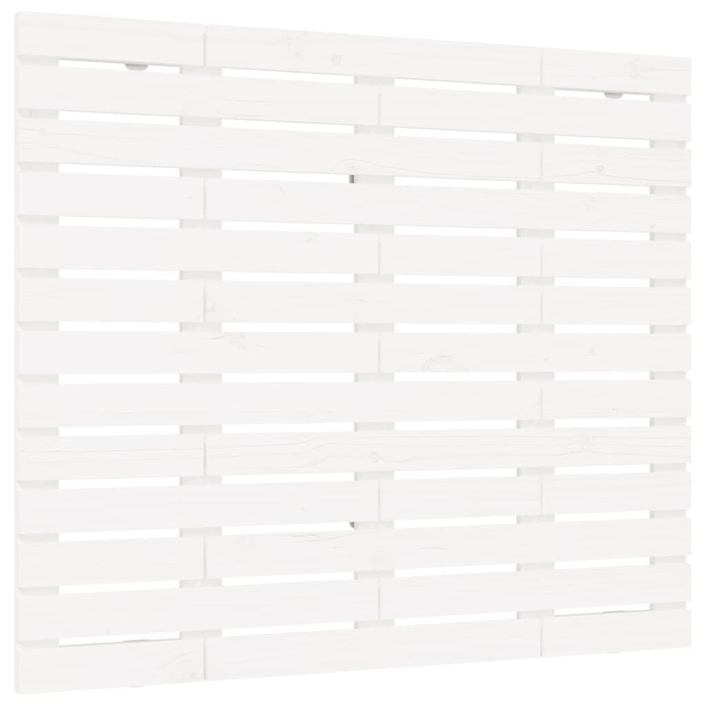 vidaXL Κεφαλάρι Τοίχου Λευκό 141x3x91,5 εκ. από Μασίφ Ξύλο Πεύκου