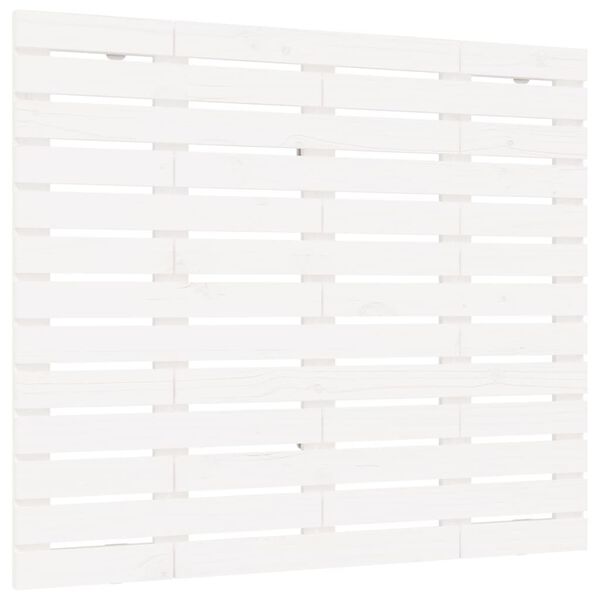 vidaXL Κεφαλάρι Τοίχου Λευκό 141x3x91,5 εκ. από Μασίφ Ξύλο Πεύκου