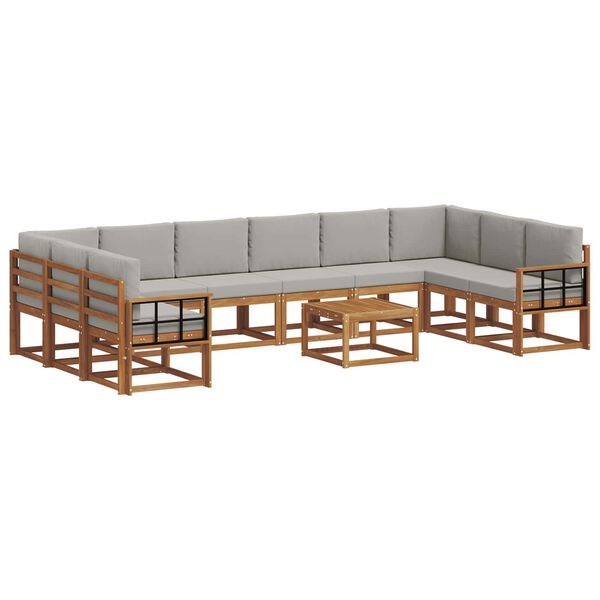 vidaXL &Sigma;&epsilon;&iota;&rho;ά &Kappa;&alpha;&nu;&alpha;&pi;έ &Epsilon;&xi;&omega;&tau;&epsilon;&rho;&iota;&kappa;&omicron;ύ 11 pcs &Phi;&upsilon;&sigma;&iota;&kappa;ό &kappa;&alpha;&iota; &Alpha;&nu;&omicron;&iota;&chi;&tau;ό &Gamma;&kappa;&rho;&iota;