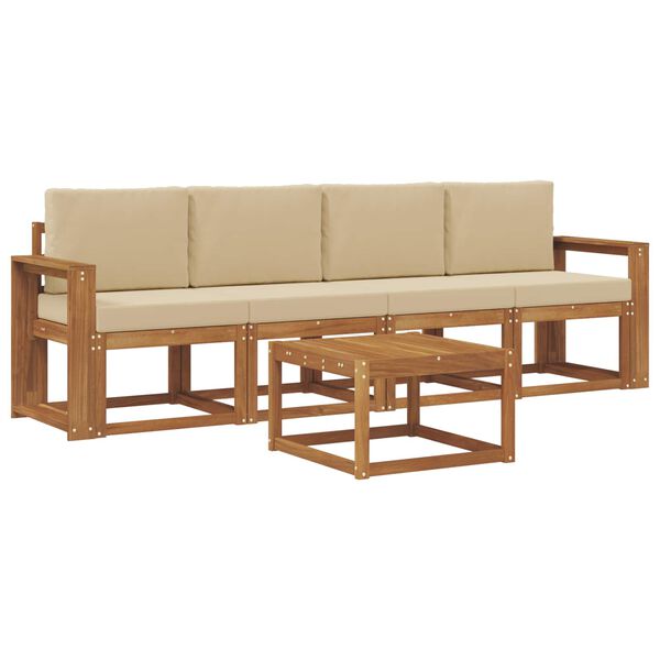 vidaXL &Sigma;&epsilon;&iota;&rho;ά &Kappa;&alpha;&nu;&alpha;&pi;έ &Epsilon;&xi;&omega;&tau;&epsilon;&rho;&iota;&kappa;&omicron;ύ &mu;&epsilon; &mu;&alpha;&xi;&iota;&lambda;ά&rho;&iota; 5 pcs &Phi;&upsilon;&sigma;&iota;&kappa;ό &kappa;&alpha;&iota; &Mu;&pi;&epsilon;&zeta;