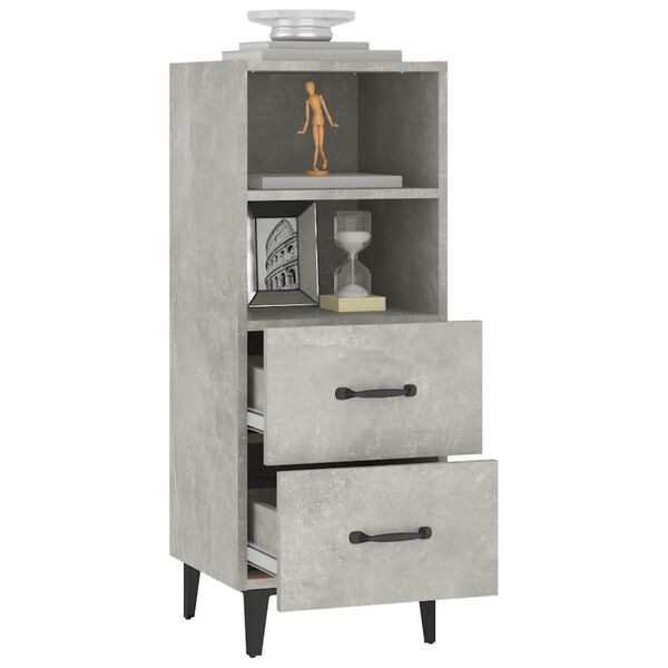 vidaXL Ντουλάπι Γκρι Σκυροδέματος 34,5x34x90 εκ. Επεξεργασμένο Ξύλο
