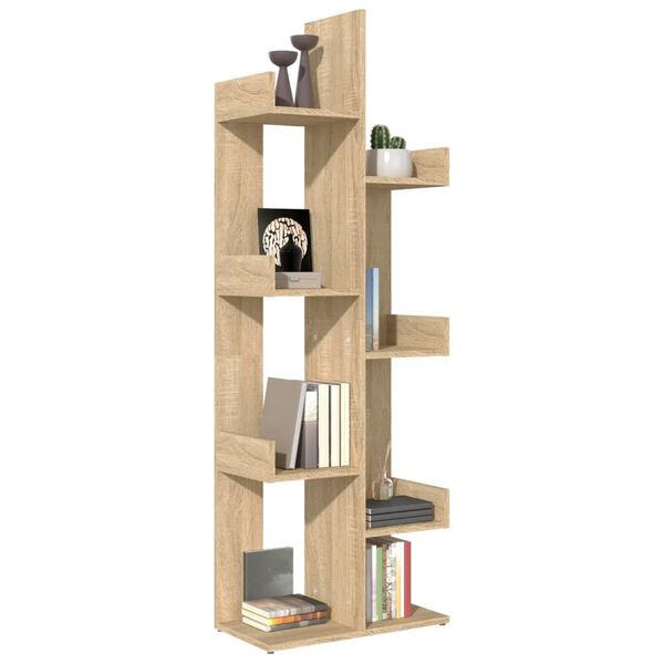 vidaXL Βιβλιοθήκη Sonoma Δρυς 48 x 25,5 x 140 εκ. από Επεξ. Ξύλο