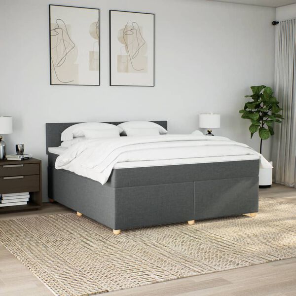 vidaXL &Kappa;&rho;&epsilon;&beta;ά&tau;&iota; Boxspring &mu;&epsilon; &Sigma;&tau;&rho;ώ&mu;&alpha; &Sigma;&kappa;&omicron;ύ&rho;&omicron; &Gamma;&kappa;&rho;&iota; 180x200 &epsilon;&kappa; &Upsilon;&phi;&alpha;&sigma;&mu;ά&tau;&iota;&nu;