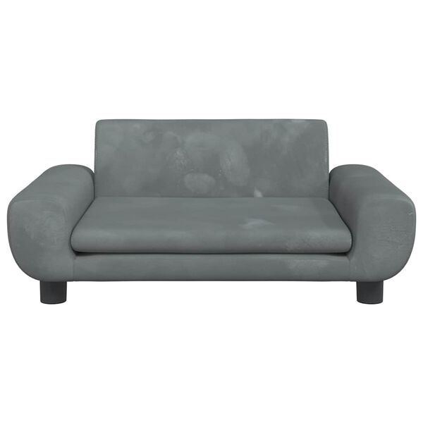 vidaXL Κρεβάτι Σκύλου Σκούρο Γκρι 70 x 45 x 33 εκ. Βελούδινο