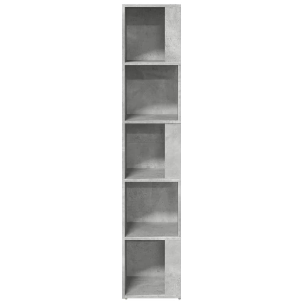 vidaXL Ντουλάπι Γωνία Γκρι Σκυρ. 33 x 33 x 164,5 εκ. από Επεξ. Ξύλο