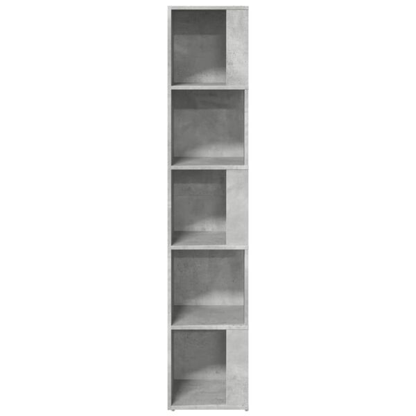 vidaXL Ντουλάπι Γωνία Γκρι Σκυρ. 33 x 33 x 164,5 εκ. από Επεξ. Ξύλο