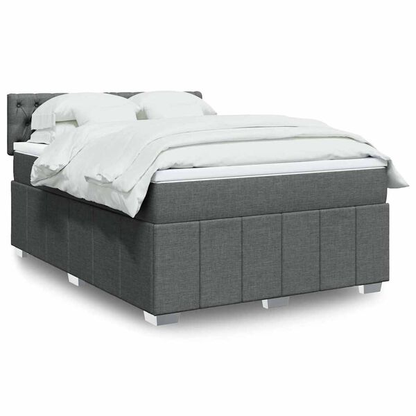 vidaXL &Kappa;&rho;&epsilon;&beta;ά&tau;&iota; Boxspring &mu;&epsilon; &Sigma;&tau;&rho;ώ&mu;&alpha; &Sigma;&kappa;&omicron;ύ&rho;&omicron; &Gamma;&kappa;&rho;&iota; 140x190 &epsilon;&kappa;. &Upsilon;&phi;&alpha;&sigma;&mu;ά&tau;&iota;&nu;&omicron;