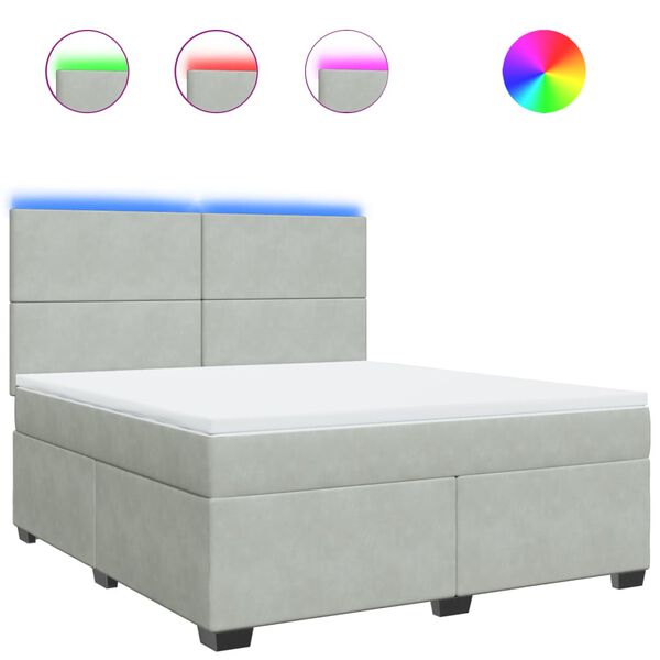 vidaXL &Kappa;&rho;&epsilon;&beta;ά&tau;&iota; Boxspring &mu;&epsilon; &Sigma;&tau;&rho;ώ&mu;&alpha; &Alpha;&nu;&omicron;&iota;&chi;&tau;ό &Gamma;&kappa;&rho;&iota; 180x200 &epsilon;&kappa;. &Beta;&epsilon;&lambda;&omicron;ύ&delta;&iota;&nu;&omicron;