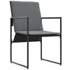 vidaXL Καρέκλες Κήπου 4 pcs Μαύρο και Ανθρακί 50.5 x 59 x 81.5 εκ.