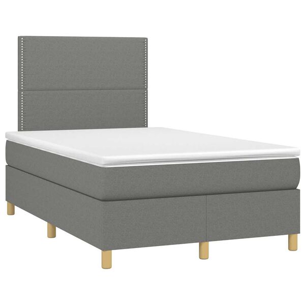 vidaXL &Kappa;&rho;&epsilon;&beta;ά&tau;&iota; Boxspring &mu;&epsilon; &Sigma;&tau;&rho;ώ&mu;&alpha; & LED &Sigma;&kappa;.&Gamma;&kappa;&rho;&iota; 120x190&epsilon;&kappa;. &Upsilon;&phi;&alpha;&sigma;&mu;ά&tau;&iota;&nu;&omicron;