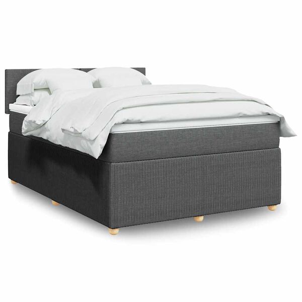vidaXL &Kappa;&rho;&epsilon;&beta;ά&tau;&iota; Boxspring &mu;&epsilon; &Sigma;&tau;&rho;ώ&mu;&alpha; &Sigma;&kappa;&omicron;ύ&rho;&omicron; &Gamma;&kappa;&rho;&iota; 140x190 &epsilon;&kappa;. &Upsilon;&phi;&alpha;&sigma;&mu;ά&tau;&iota;&nu;&omicron;