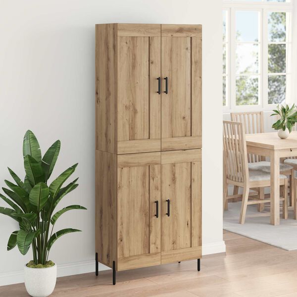 vidaXL Highboard 2 pcs Artisan Oak &Epsilon;&pi;&epsilon;&xi;&epsilon;&rho;&gamma;&alpha;&sigma;&mu;έ&nu;&omicron; &xi;ύ&lambda;&omicron;