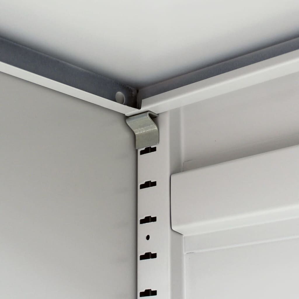 vidaXL Ντουλάπα Γραφείου με 2 Πόρτες Γκρι 90 x 40 x 180 εκ. Ατσάλινη