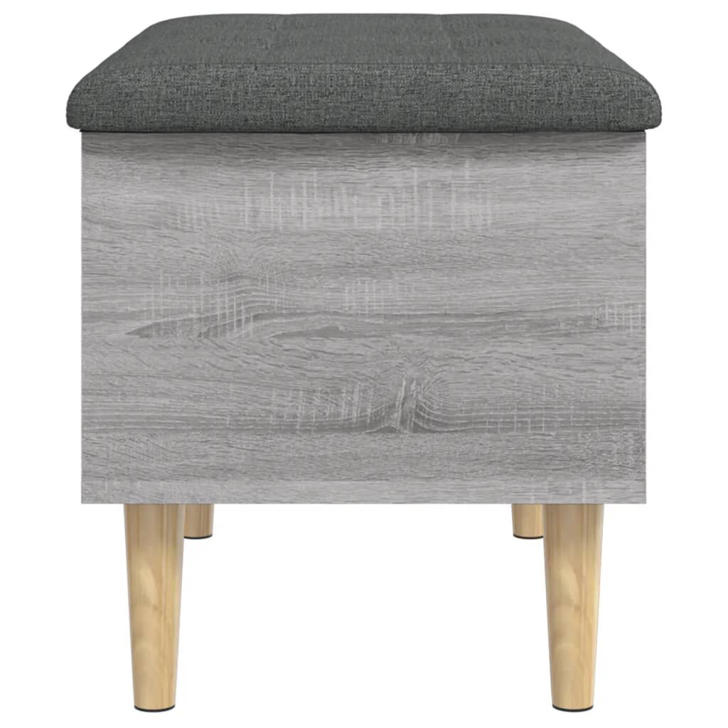 vidaXL Παγκάκι Αποθήκευσης Γκρι Sonoma 62x42x46 εκ. Επεξεργασμένο Ξύλο
