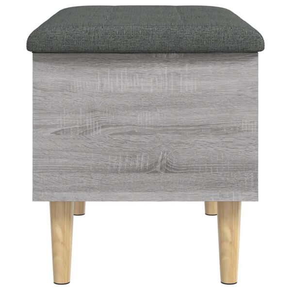 vidaXL Παγκάκι Αποθήκευσης Γκρι Sonoma 62x42x46 εκ. Επεξεργασμένο Ξύλο