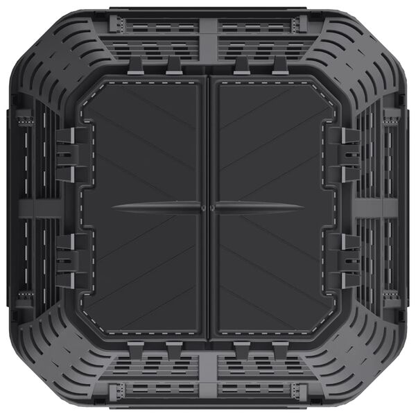 vidaXL Κάδος Κομποστοποίησης Μαύρος 93,3 x 93,3 x 80 εκ. 480 Λίτρων