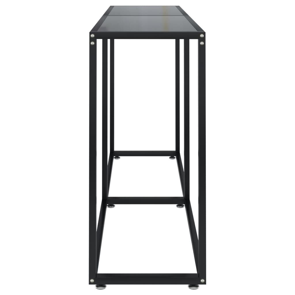 vidaXL Τραπέζι Κονσόλα Μαύρο 160 x 35 x 75,5 εκ. από Ψημένο Γυαλί