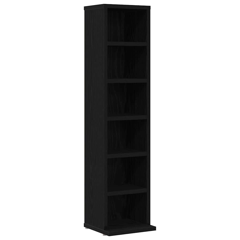 ντουλάπι CD vidaXL Μαύρη δρυς 21x20x88 cm Κατασκευασμένο ξύλο