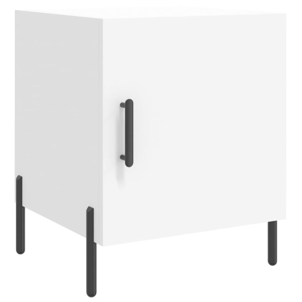 vidaXL Κομοδίνα 2 τεμ. Λευκά 40 x 40 x 50 εκ. από Επεξεργασμένο Ξύλο