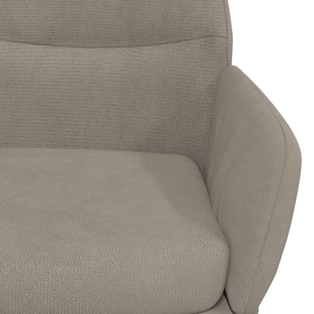 vidaXL Πολυθρόνα Relax Ανοιχτό Γκρι Βελούδινη με Σκαμπό