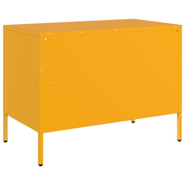 vidaXL Έπιπλο Τηλεόρασης Μουσταρδί Κίτρινο 68x39x50,5 εκ. από Ατσάλι