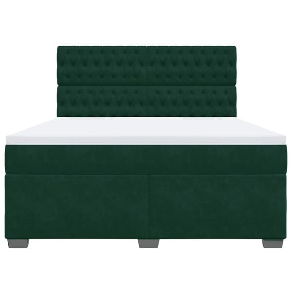 vidaXL &Kappa;&rho;&epsilon;&beta;ά&tau;&iota; Boxspring &mu;&epsilon; &Sigma;&tau;&rho;ώ&mu;&alpha; &Sigma;&kappa;&omicron;ύ&rho;&omicron; &Pi;&rho;ά&sigma;&iota;&nu;&omicron; 180x200&epsilon;&kappa;. &Beta;&epsilon;&lambda;&omicron;ύ&delta;&iota;&nu;&omicron;
