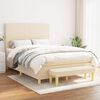 vidaXL &Kappa;&rho;&epsilon;&beta;ά&tau;&iota; Boxspring &mu;&epsilon; &Sigma;&tau;&rho;ώ&mu;&alpha; &Kappa;&rho;&epsilon;&mu; 140x190 &epsilon;&kappa;. &Upsilon;&phi;&alpha;&sigma;&mu;ά&tau;&iota;&nu;&omicron;