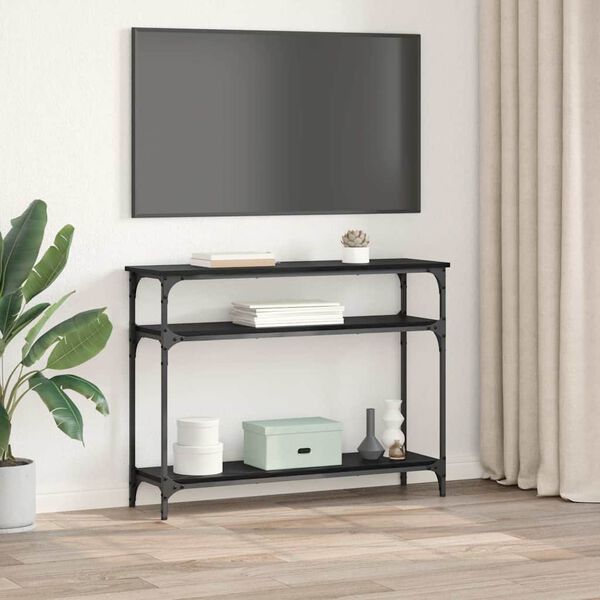 vidaXL &Tau;&rho;&alpha;&pi;έ&zeta;&iota; &kappa;&omicron;&nu;&sigma;ό&lambda;&alpha;&sigmaf; &mu;&epsilon; &rho;ά&phi;&iota; &Mu;&alpha;ύ&rho;&eta; &Omicron;&xi;&upsilon;ά 100 x 29 x 75 &epsilon;&kappa;.