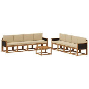 vidaXL &Sigma;&epsilon;&iota;&rho;ά &Kappa;&alpha;&nu;&alpha;&pi;έ &Epsilon;&xi;&omega;&tau;&epsilon;&rho;&iota;&kappa;&omicron;ύ &mu;&epsilon; &mu;&alpha;&xi;&iota;&lambda;ά&rho;&iota; 7 pcs &Phi;&upsilon;&sigma;&iota;&kappa;ό