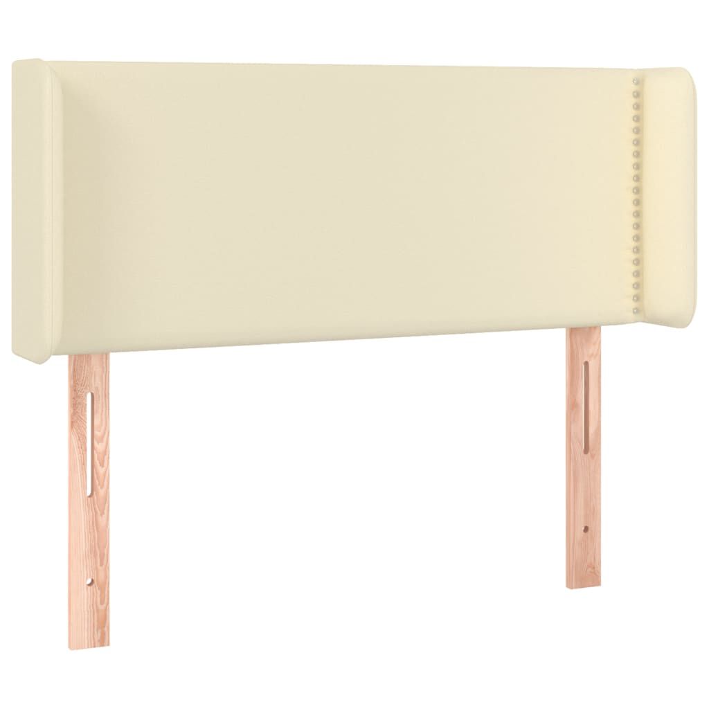 vidaXL Κεφαλάρι με Πτερύγια Κρεμ 103x16x78/88 εκ. Συνθετικό Δέρμα