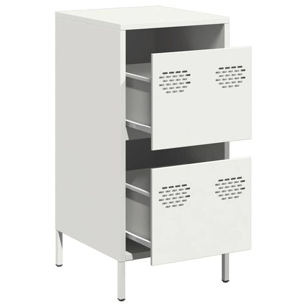 vidaXL Ντουλάπι Λευκό 35x39x73,5 εκ. από Χάλυβα Ψυχρής Έλασης