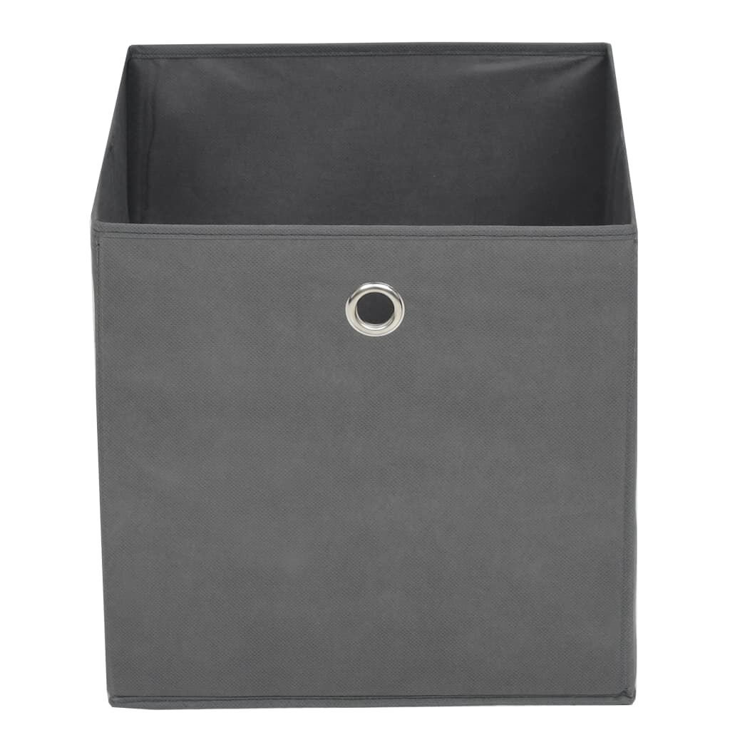 vidaXL Κουτιά Αποθήκευσης 10 τεμ. Γκρι 32x32x32 εκ. Ύφασμα Non-woven