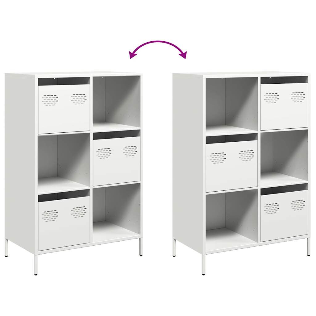 vidaXL Ντουλάπα Λευκό 68x39x103,5 εκ. από Χάλυβα