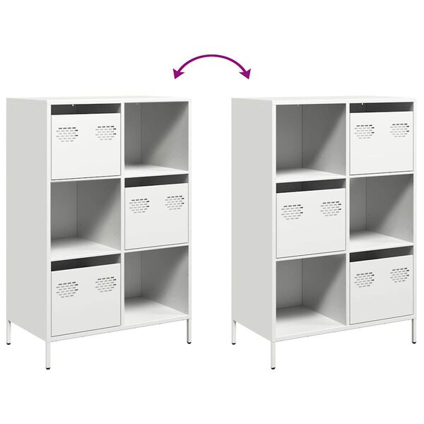 vidaXL Ντουλάπα Λευκό 68x39x103,5 εκ. από Χάλυβα