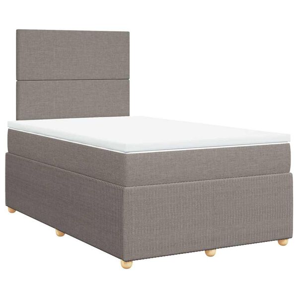 vidaXL &Kappa;&rho;&epsilon;&beta;ά&tau;&iota; Boxspring &mu;&epsilon; &Sigma;&tau;&rho;ώ&mu;&alpha; Taupe 120x200 &epsilon;&kappa;. &Upsilon;&phi;&alpha;&sigma;&mu;ά&tau;&iota;&nu;&omicron;