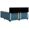 vidaXL Κρεβάτι Boxspring με Στρώμα Σκούρο Μπλε 200x200 εκ. Βελούδινο