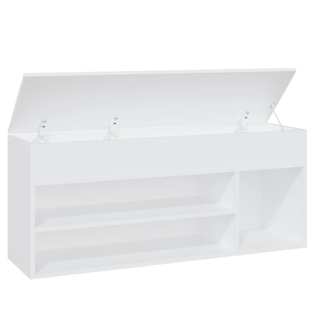 vidaXL Παπουτσοθήκη Λευκή 105 x 30 x 45 εκ. από Επεξ. Ξύλο
