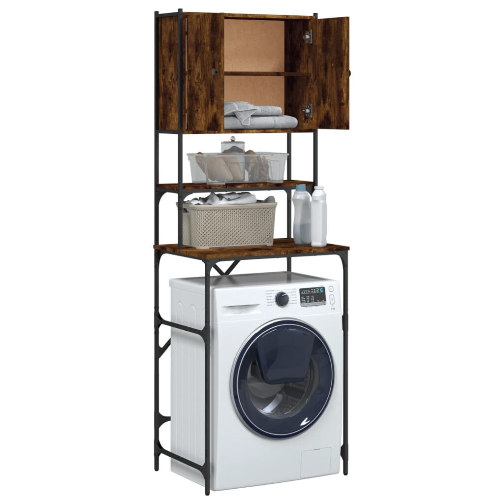 vidaXL Ντουλάπι Πλυντηρίου Καπνιστή Δρυς 68x48,5x194 εκ.