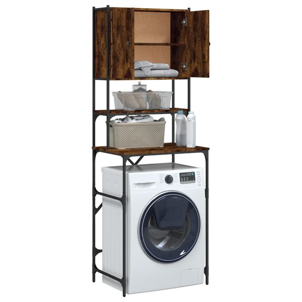 vidaXL Ντουλάπι Πλυντηρίου Καπνιστή Δρυς 68x48,5x194 εκ.