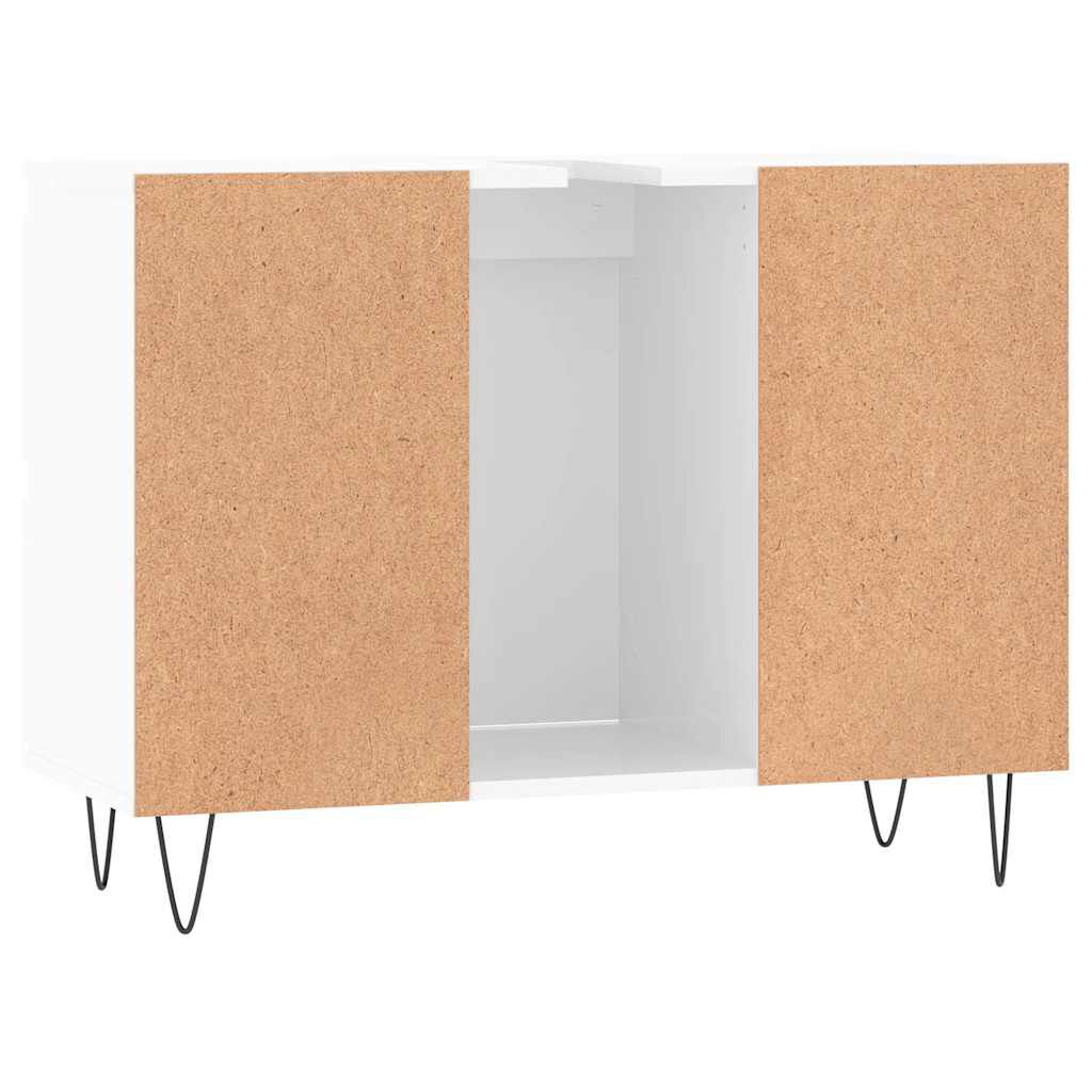 vidaXL Ντουλάπι Μπάνιου Γυαλ. Λευκό 80 x 33 x 60 εκ. από Επεξεργ. Ξύλο